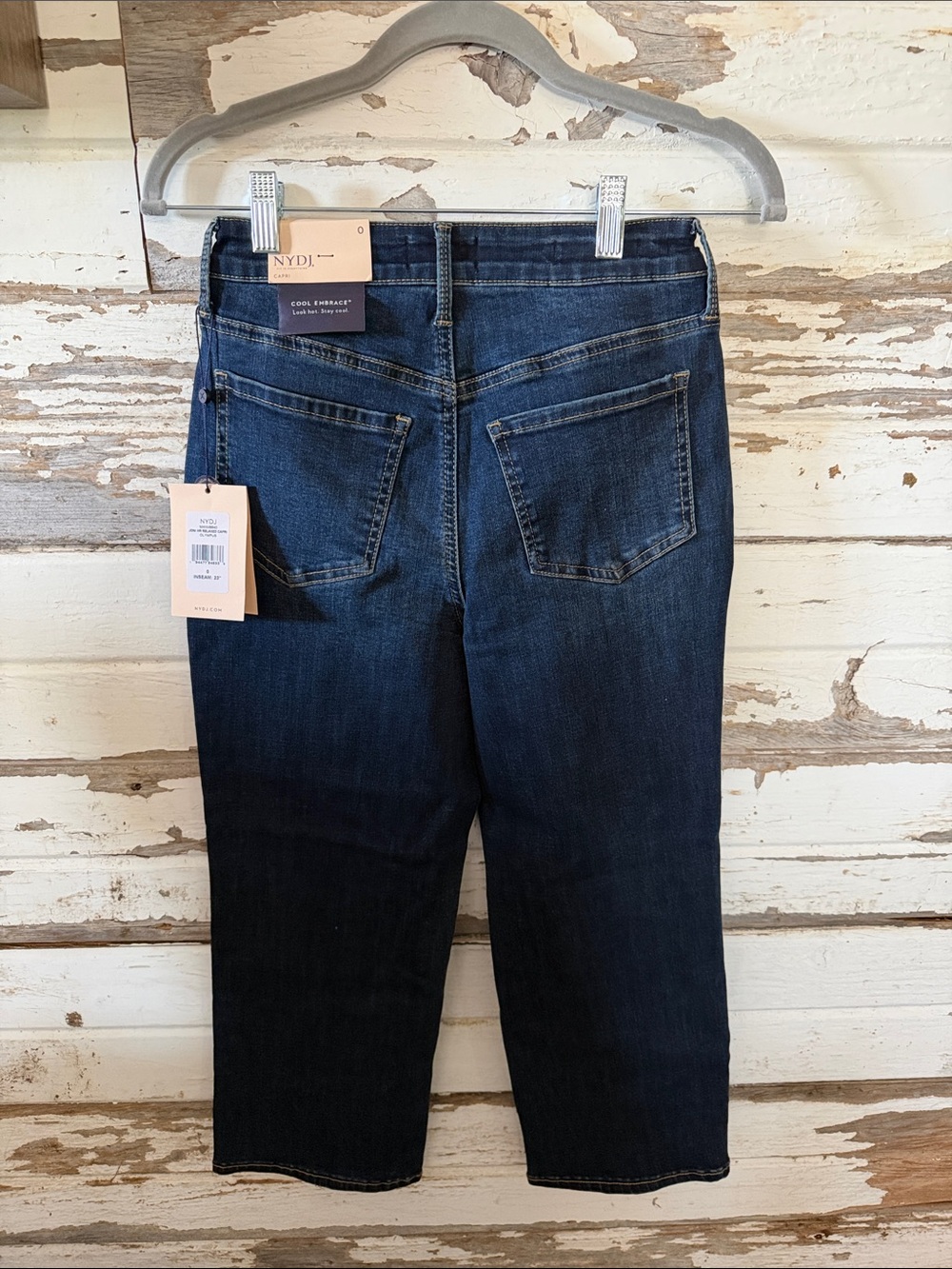 NYDJ Dark Indigo Cropped Straight Jeans